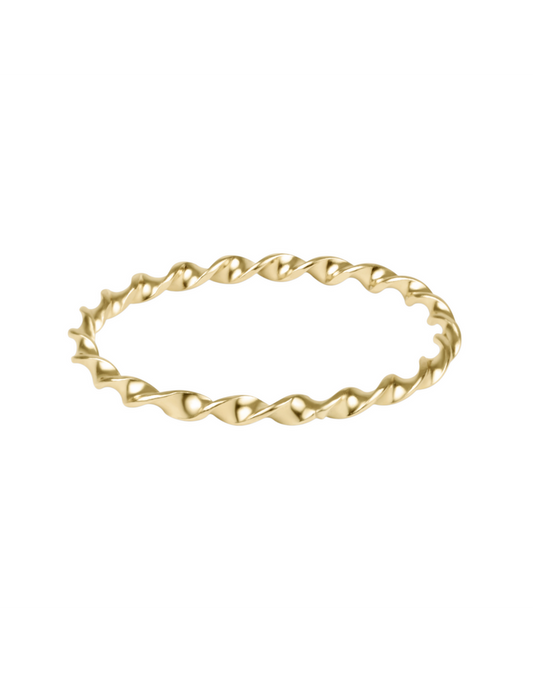 Ring- Classic Gold Twisted Thin Band Ring