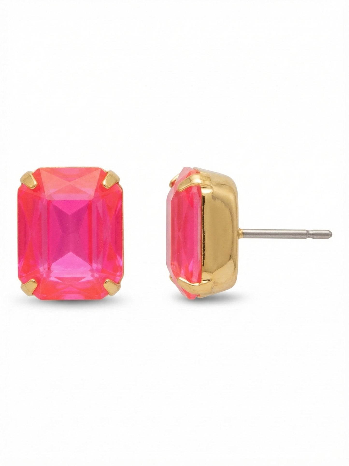 Octavia Stud Earrings-Electric Pink