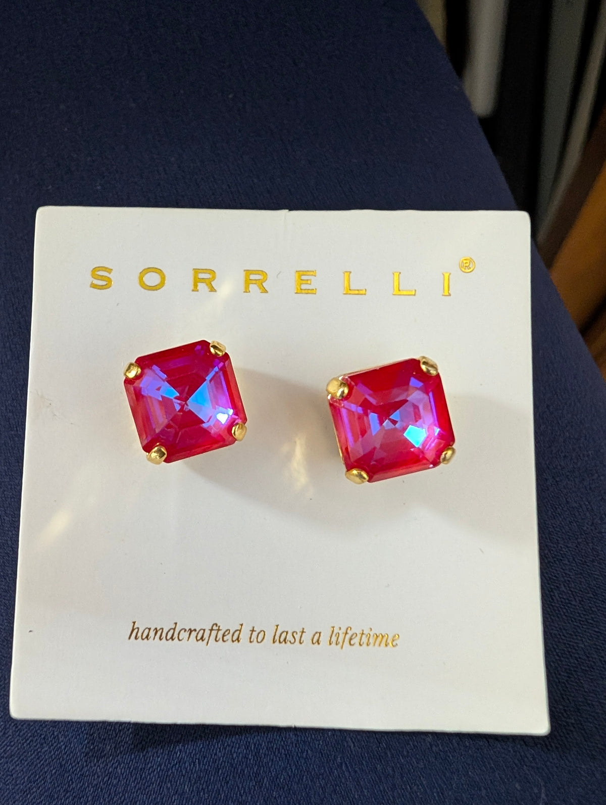 Izzy  Stud Earring- Royal Red Delite