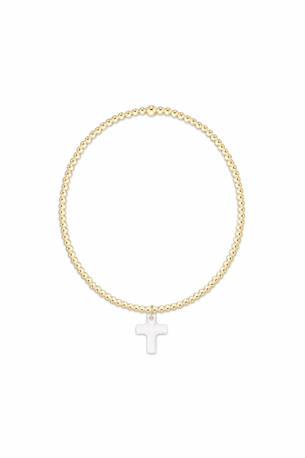Classic Gold 2mm Blessed Crystal Cross