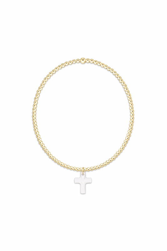 Classic Gold 2mm Blessed Crystal Cross