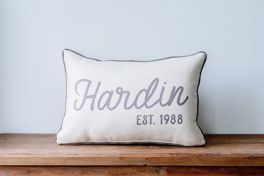 PERSONALIZE ME: Herb Garden Last Name Est. Pillow
