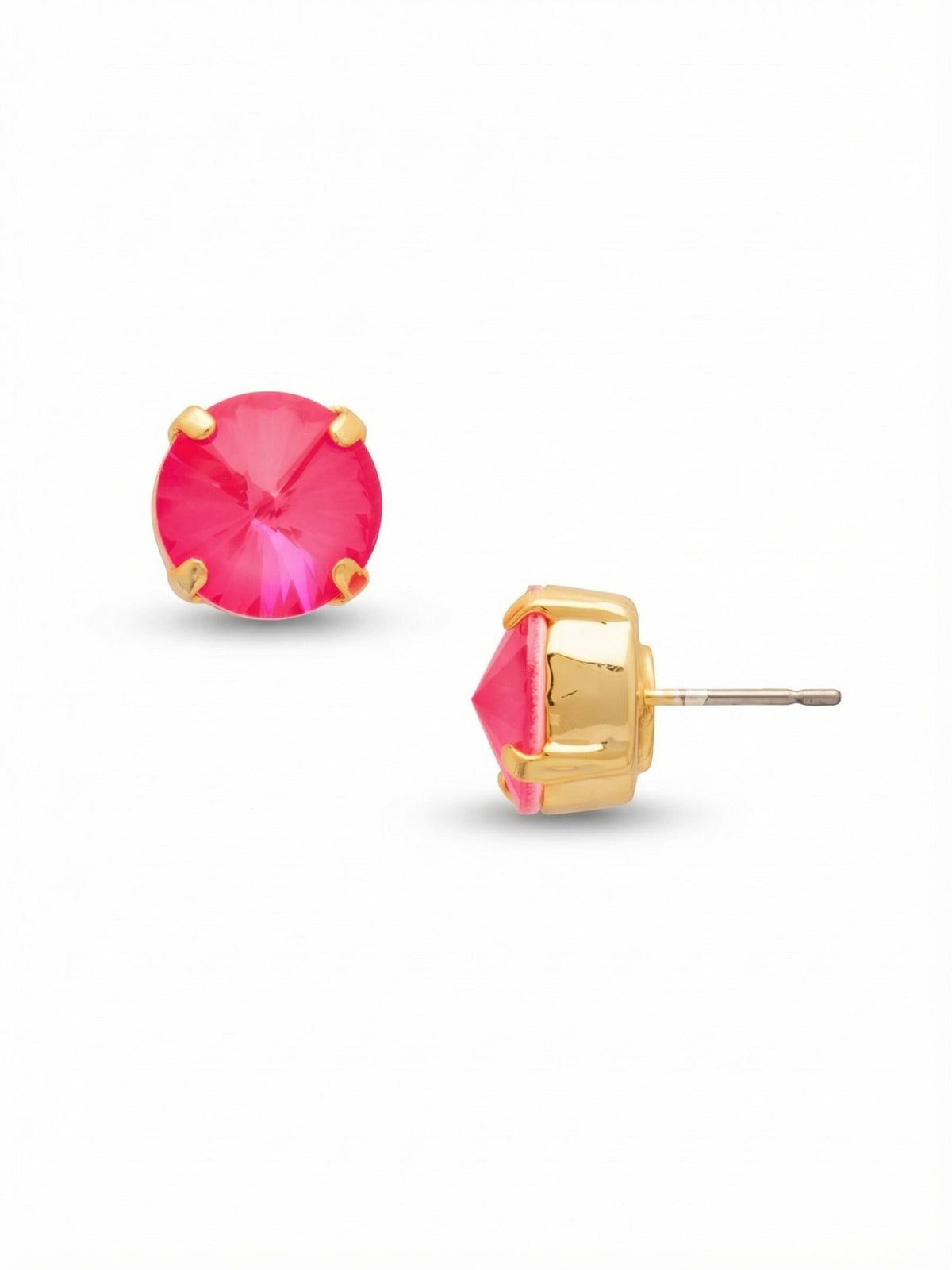 London Stud Earrings - Electric Pink