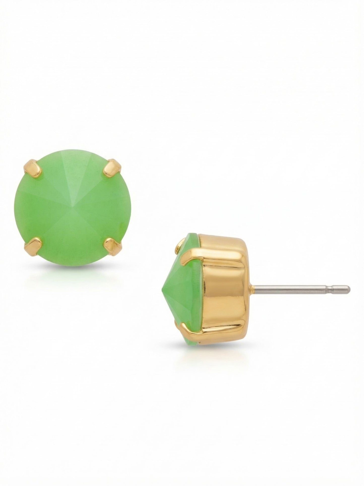 London Stud Earrings- Electric Green