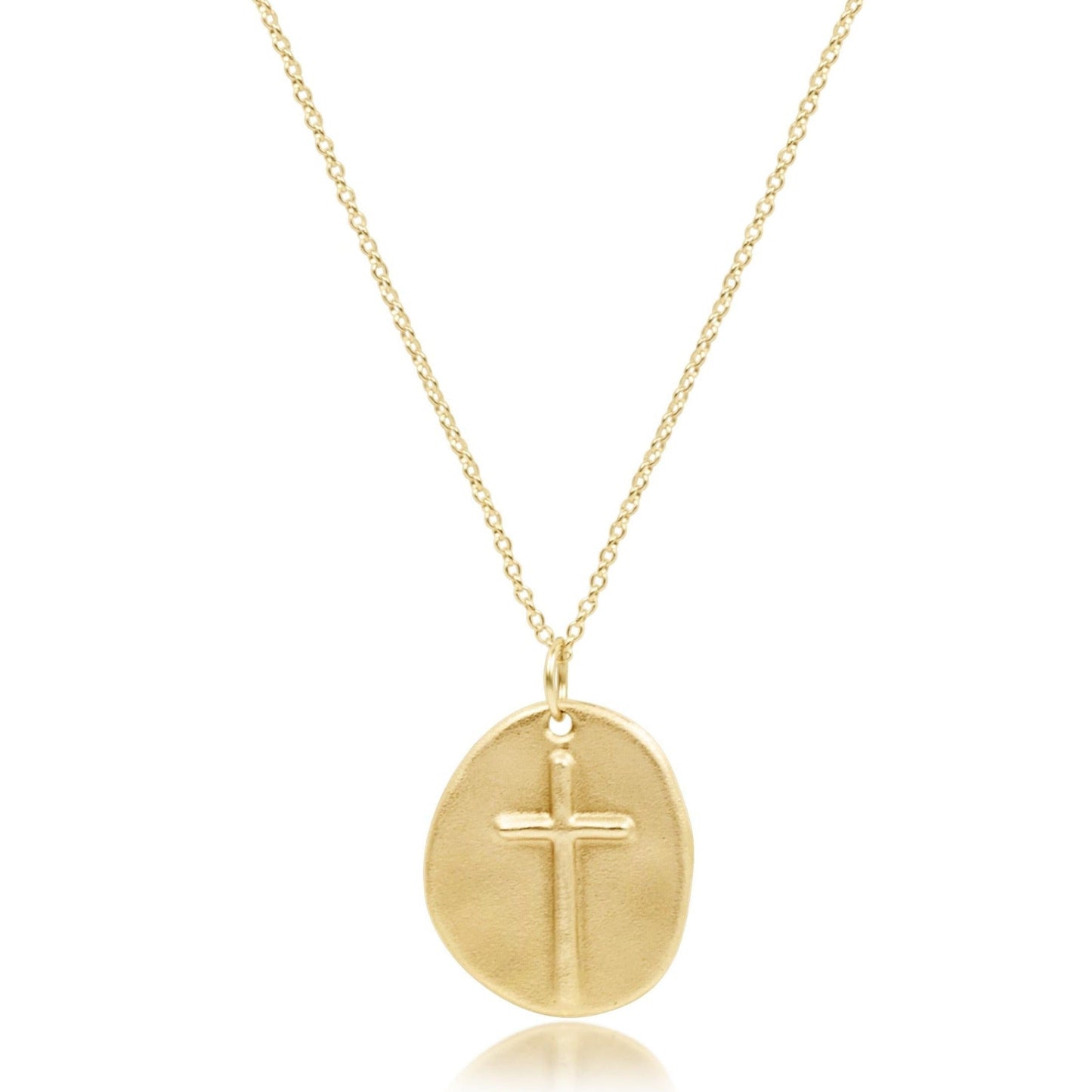 16" Necklace Gold-Inspire Gold Charm