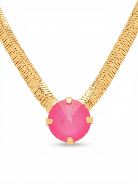 Rowan Pendant Necklace-Electric Pink