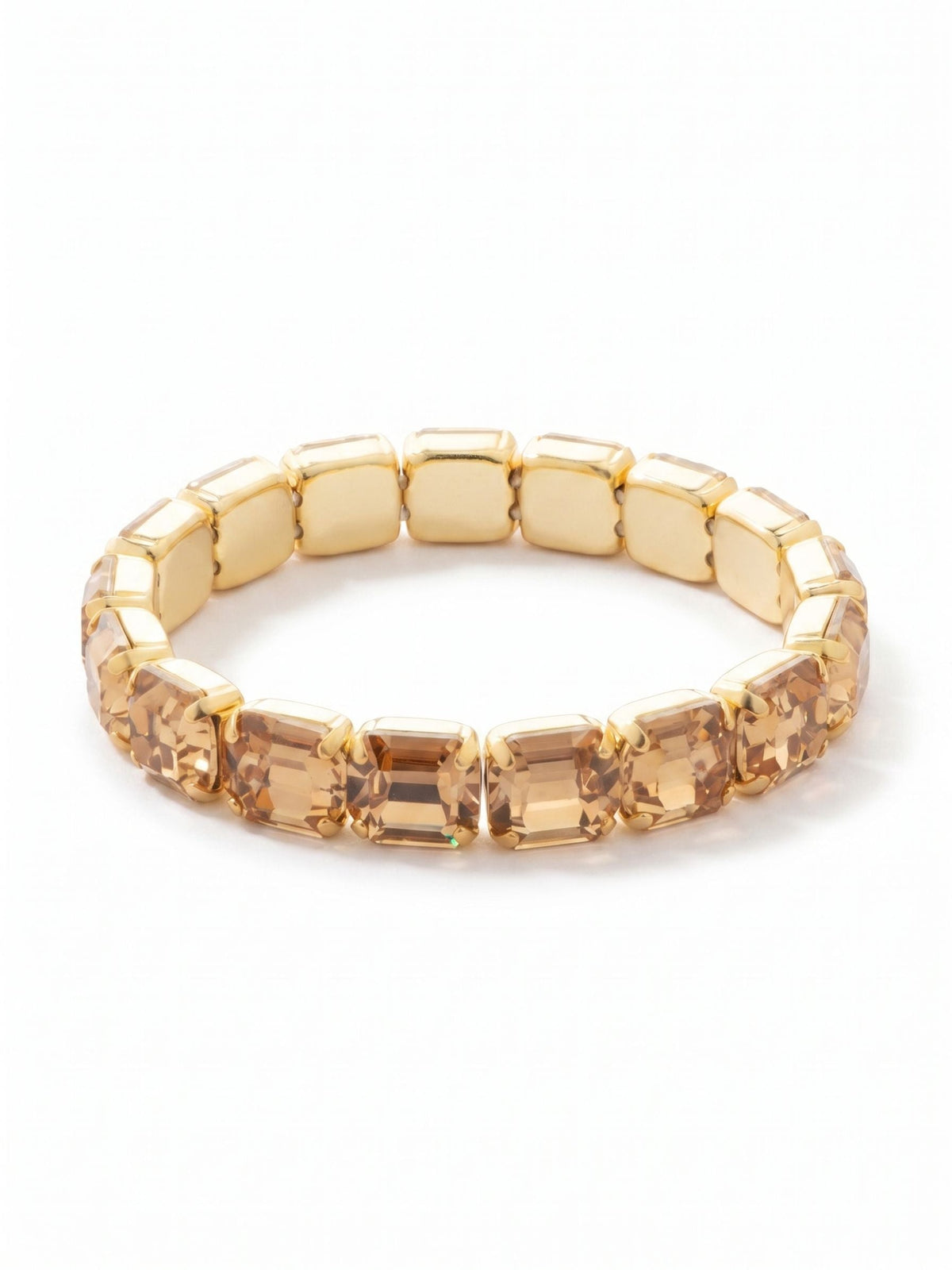 7 inch Easton Emerald Cut Stretch Bracelet - Light Colorado