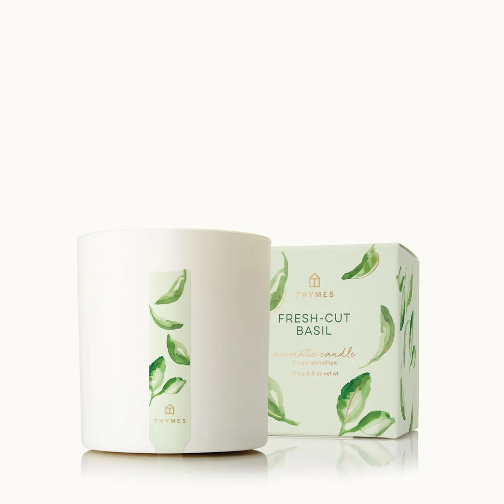 Thymes Fresh Cut Basil Aromatic Candle