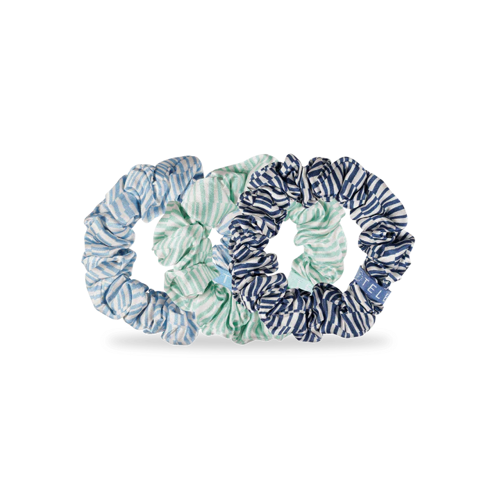 Totally Turquoise 3-pack Large Silk Scrunchies