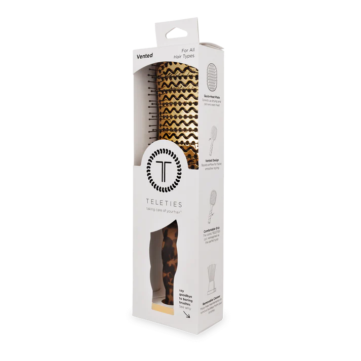 Vented Hair Brush for All Hair-Tortoise