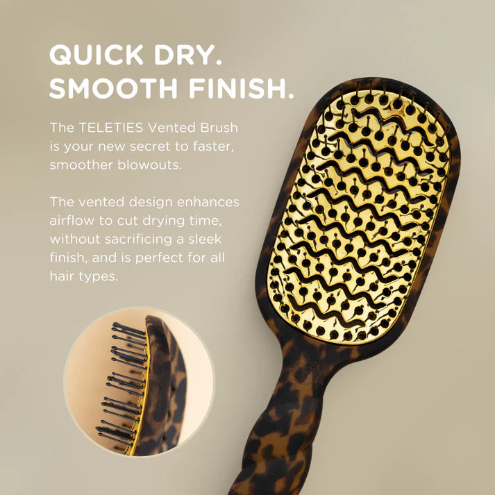 Vented Hair Brush for All Hair-Tortoise