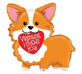 Valentine Corgi Pup balloon