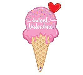 Valentine Ice Cream Cone Balloon