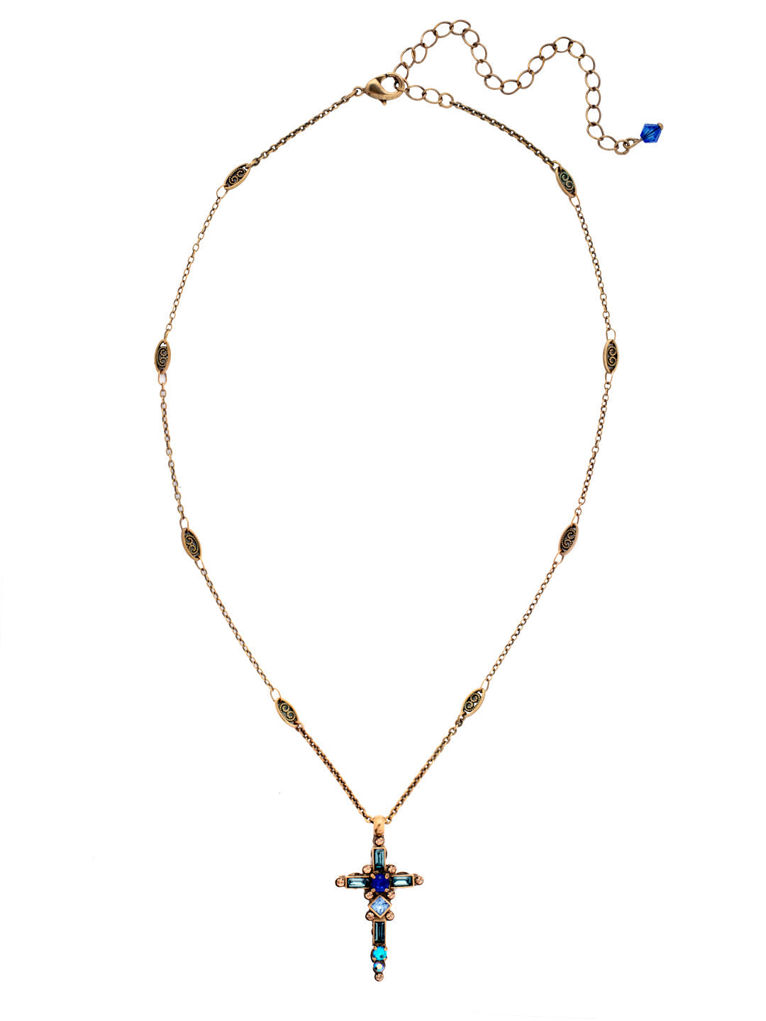 Cross Necklace - Venice Blue