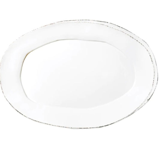 Lastra White Oval Platter