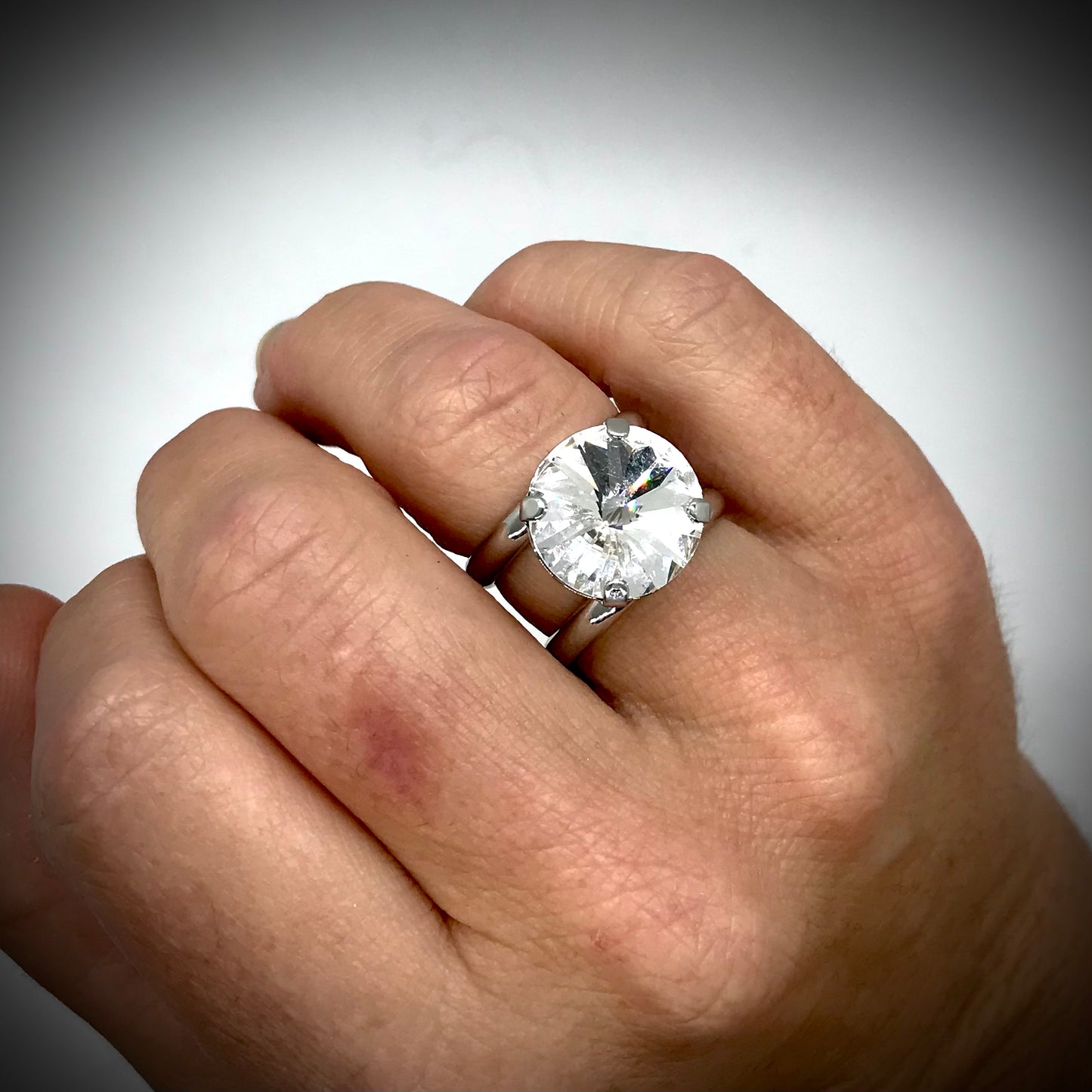 Solitaire Crystal Ring