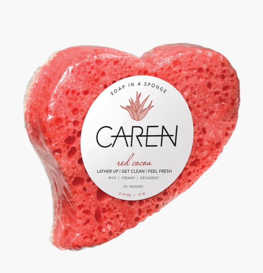 Caren Red Cocoa Shower Sponge