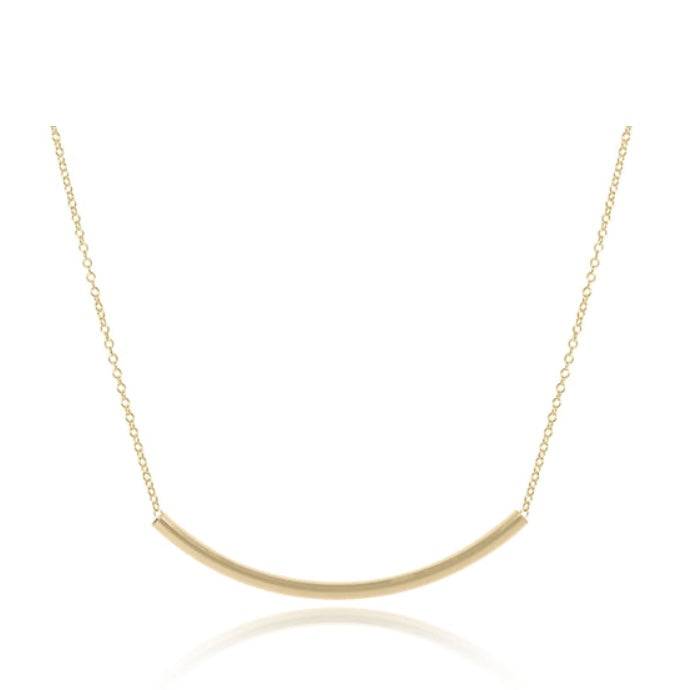 Bliss bar gold necklace (16")
