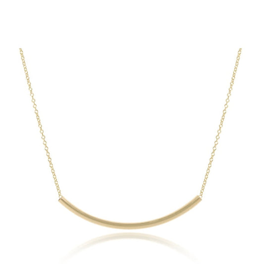 Bliss bar gold necklace (16")