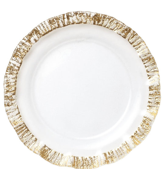 Vietri Rufolo Glass Gold Charger