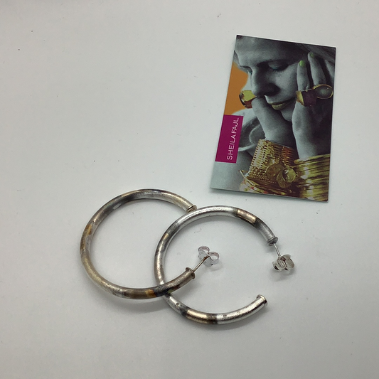 Shelia Fajl Burnished Silver Everybody’s Favorite Smaller Hoops